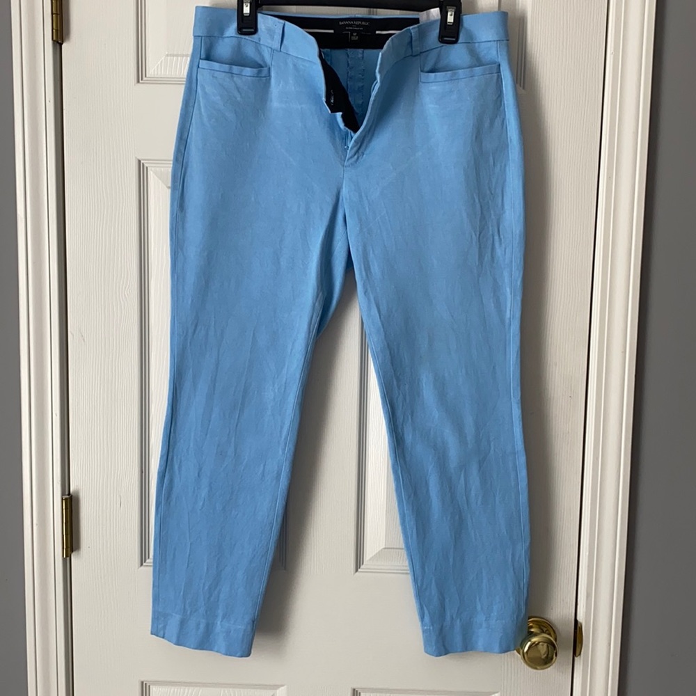 Banana Republic Blue Curvy Sloane Pants 12